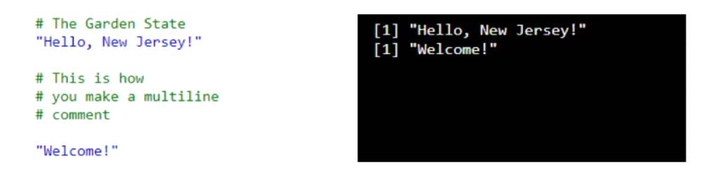 Commenting in R