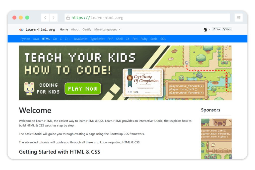 Learn HTML