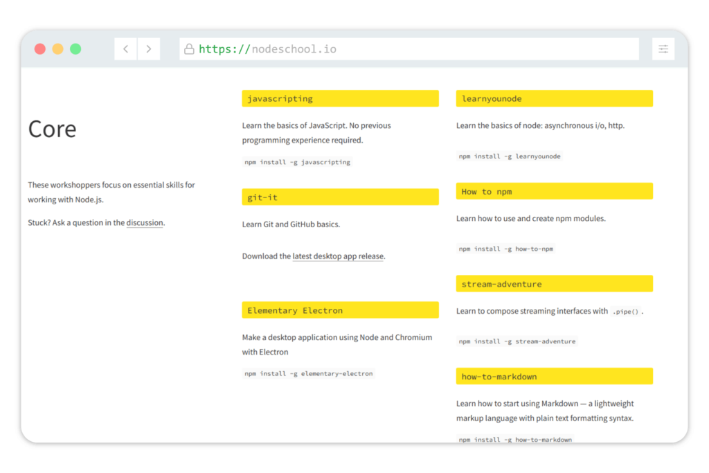 Nodeschool.io