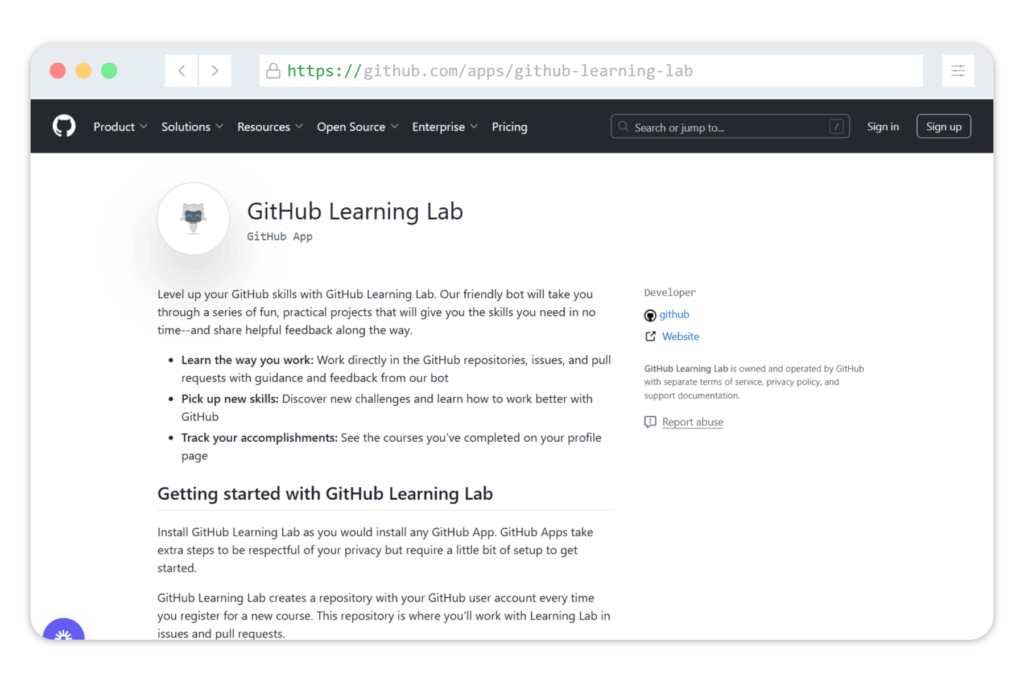 GitHub Learning Lab