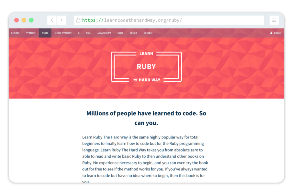 Learn Ruby the Hard Way