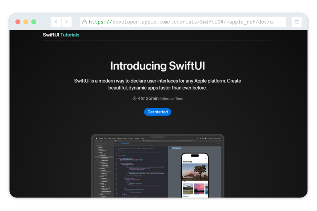 Apple's SWIFT tutorials
