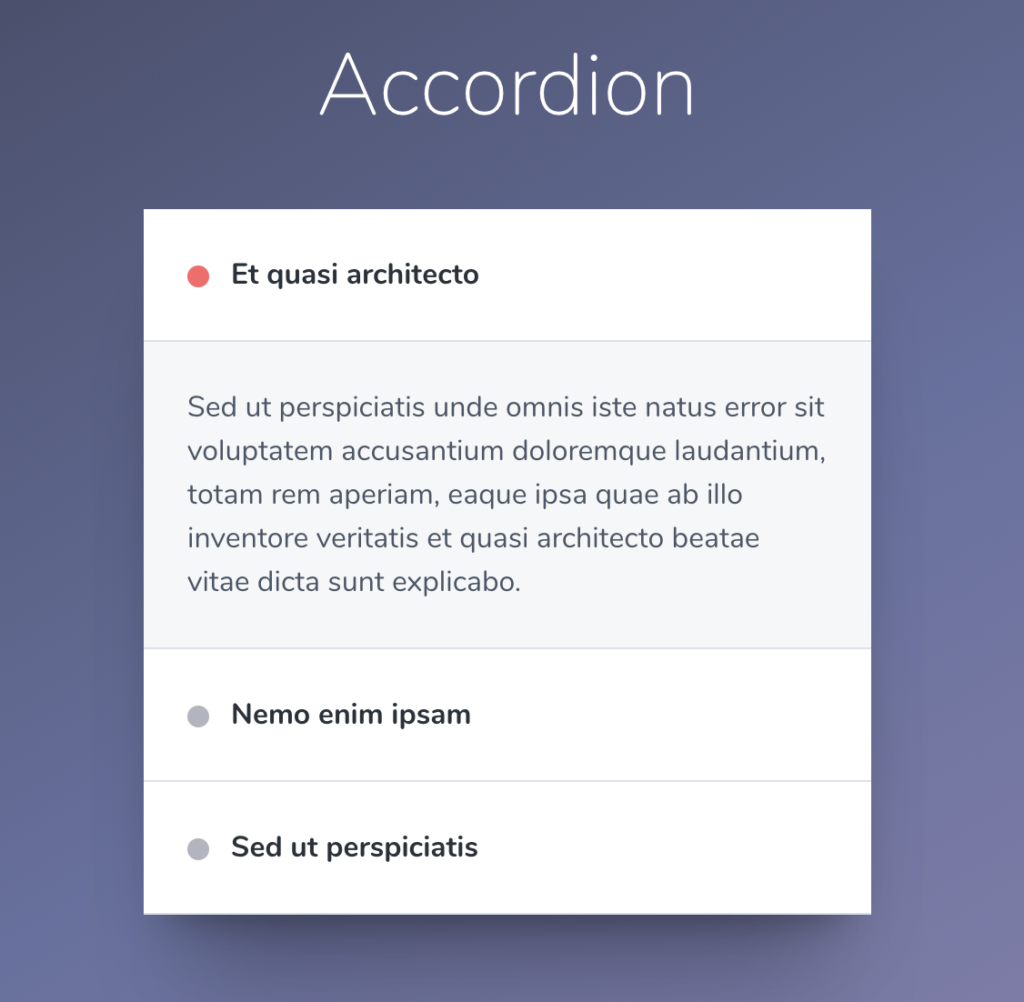 jQuery accordion example
